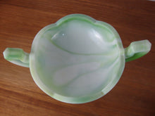 Load image into Gallery viewer, Vintage Westmoreland Green Slag Glass Double Handled Compote
