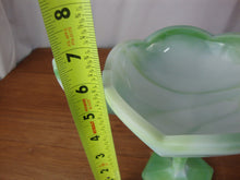 Load image into Gallery viewer, Vintage Westmoreland Green Slag Glass Double Handled Compote
