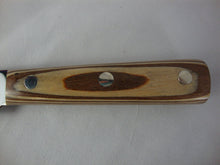 Load image into Gallery viewer, Eagle River Knife Co Alaska Dymondwood Brown and Tan Handle Kitchen Utility Steak Knife
