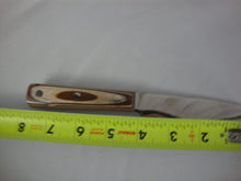 Load image into Gallery viewer, Eagle River Knife Co Alaska Dymondwood Brown and Tan Handle Kitchen Utility Steak Knife
