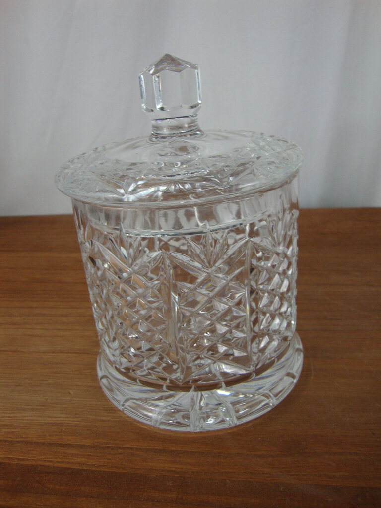 Vintage Fostoria Lead Crystal Biscuit Jar with Lid