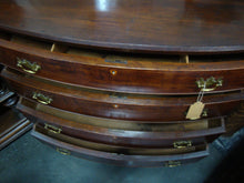 Load image into Gallery viewer, Antique Sheraton Bowfront Fluted Sides Four Drawer Dresser
