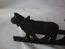 Load image into Gallery viewer, Vintage Cast Iron Ox with Yoke and Carriage Door Stop
