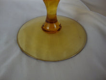 Load image into Gallery viewer, Vintage Empoli Amber Glass Circus Tent Apothecary Lidded Jar
