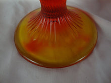 Load image into Gallery viewer, Vintage Fenton Art Glass Amberina Hobnail Stretch Swung Pedestal Tall Vase
