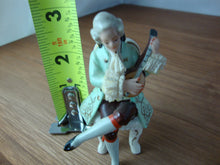 Load image into Gallery viewer, Vintage Dresden Bavaria Miniature Man Playing Lute Lace Figurine
