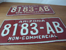 Load image into Gallery viewer, 1989 Arizona Non-Commercial 8183-AB Automobile License Plate Tag Matched Pair
