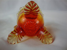 Load image into Gallery viewer, Vintage Degenhart Amberina Glass Floral Edged Tooth Pick Holder
