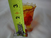 Load image into Gallery viewer, Vintage Degenhart Amberina Glass Floral Edged Tooth Pick Holder
