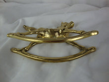 Load image into Gallery viewer, Vintage Brass Rocking Horse Table Figurine
