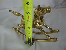 Load image into Gallery viewer, Vintage Brass Rocking Horse Table Figurine
