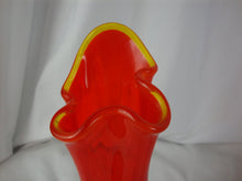 Load image into Gallery viewer, Vintage Fenton Amberina Glass Medium Swung Vase
