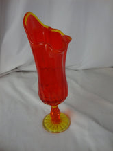 Load image into Gallery viewer, Vintage Fenton Amberina Glass Medium Swung Vase
