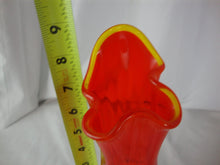 Load image into Gallery viewer, Vintage Fenton Amberina Glass Medium Swung Vase
