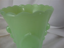 Load image into Gallery viewer, Vintage Fire King Jadeite Art Deco Leaf Vase
