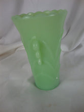 Load image into Gallery viewer, Vintage Fire King Jadeite Art Deco Leaf Vase
