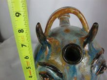 Load image into Gallery viewer, Marvin Bailey Potter Folk Art Streaked Devil Double Spout Ugly Face Jug
