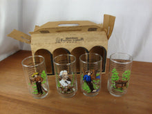 Load image into Gallery viewer, 1985 Burger King Mark Twain Festival Summer Souvenir Glasses Set of 4
