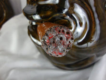 Load image into Gallery viewer, Marvin Bailey Olive Green 11 Inch Cigar Chomping Ugly Face Jug
