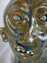 Load image into Gallery viewer, Marvin Bailey Skinny Double Face 3 Eyed 10 Inch Ugly Face Jug
