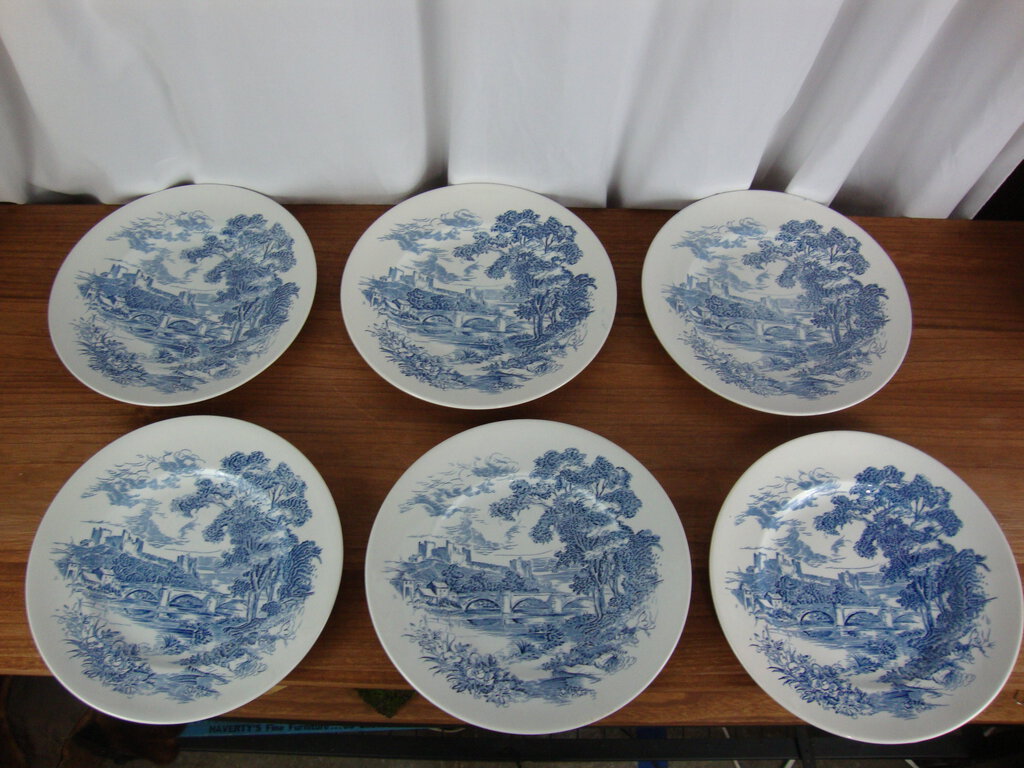 Vintage Enoch Wedgwood Countryside 10 Inch Dinner Plates Set of 6