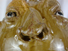 Load image into Gallery viewer, Marvin Bailey Pottery 19 Inch Amber Tan Xlarge 11 Tooth Ugly Face Jug
