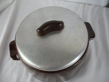 Load image into Gallery viewer, Vintage West Bend Brown 2 Quart Ceramic Bean Pot with Aluminum Cover No Base
