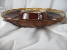 Load image into Gallery viewer, Vintage Kathy Kale USA Brown Drip Glaze Chip and Dip Appetizer Bowl
