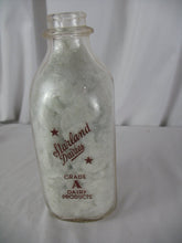 Load image into Gallery viewer, Vintage Starland Dairies They Come To Visit One Quart Clear Glass Milk Bottle
