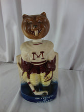 Load image into Gallery viewer, 1975 Ezra Brooks University Minnesota Hockey Gopher Figural Empty Decanter
