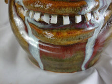 Load image into Gallery viewer, Marvin Bailey Ochre/White Crying Eyes 9 Inch Ugly Face Jug
