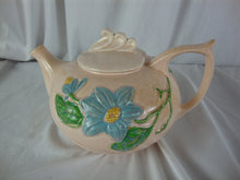 Load image into Gallery viewer, Vintage Hull USA H-20-6 1/2&quot; Blue Magnolia Art Deco Teapot
