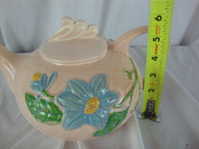 Load image into Gallery viewer, Vintage Hull USA H-20-6 1/2&quot; Blue Magnolia Art Deco Teapot
