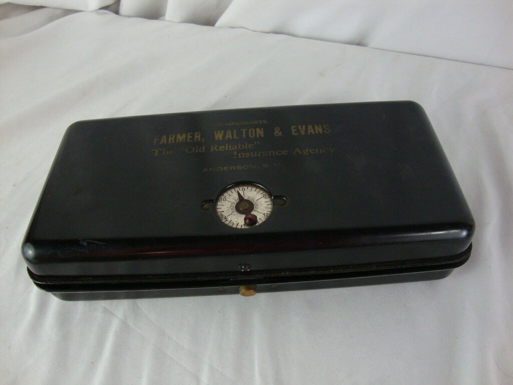 Vintage Farmer, Walton & Evans Anderson, SC Metal Document Box