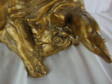 Load image into Gallery viewer, MCM Hollywood Regency Large Gold Gilded Ceramic/Clay Bull Sculpture Figure
