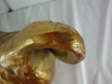 Load image into Gallery viewer, MCM Hollywood Regency Large Gold Gilded Ceramic/Clay Bull Sculpture Figure
