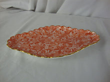 Load image into Gallery viewer, Vintage Spode Copeland Orange/White Leaf Gold Scallop Edge Diamond Shape Tray
