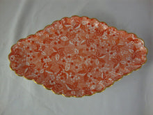 Load image into Gallery viewer, Vintage Spode Copeland Orange/White Leaf Gold Scallop Edge Diamond Shape Tray
