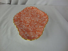 Load image into Gallery viewer, Vintage Spode Copeland Orange/White Leaf Gold Scallop Edge Diamond Shape Tray
