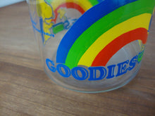 Load image into Gallery viewer, 1970&#39;s Peanuts Snoopy Woodstock Glass Rainbow Goodies Canister with Lid
