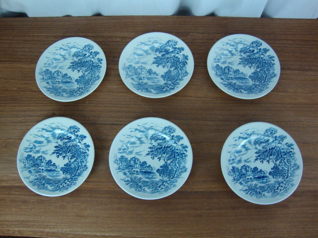 Vintage Enoch Wedgwood Countryside 6 Inch Dessert Plates Set of 6