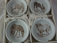 Load image into Gallery viewer, Vintage Shafford Japan Wild Habitat Porcelain Animal Ashtrays Set of 4
