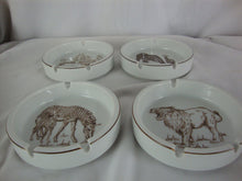 Load image into Gallery viewer, Vintage Shafford Japan Wild Habitat Porcelain Animal Ashtrays Set of 4
