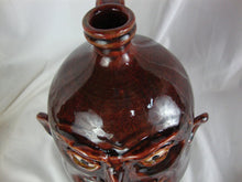 Load image into Gallery viewer, Marvin Bailey Potter Dark Red Brown 10 Inch Ugly Face Jug
