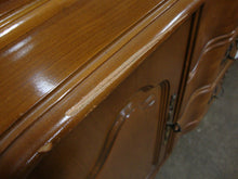 Load image into Gallery viewer, Vintage Bassett Versailles Maple One Piece China Display Hutch Cabinet
