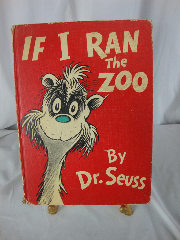 1950 Dr. Seuss If I Ran The Zoo Random House Hardcover Children's Book