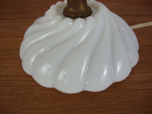 Load image into Gallery viewer, Vintage White Milk Glass Swirl Electric Table Lamp Base No Shade
