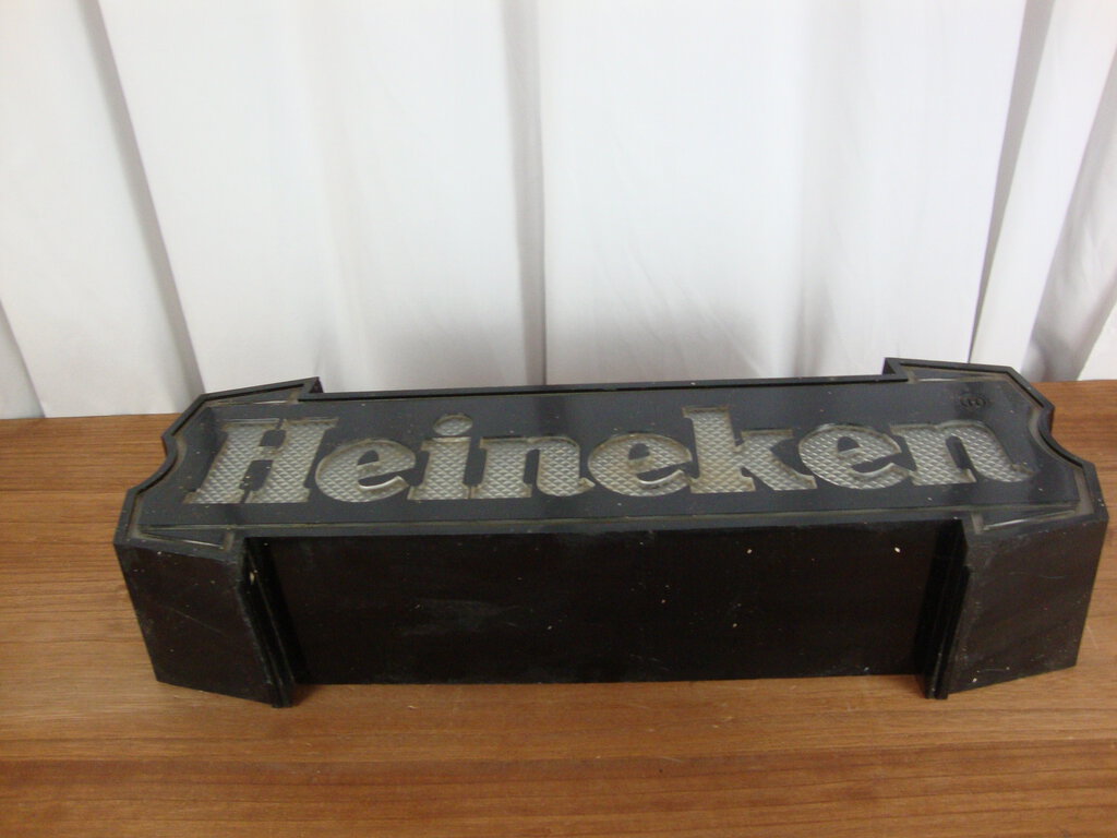 *1980s Black Heineken Lighted Beer Sign