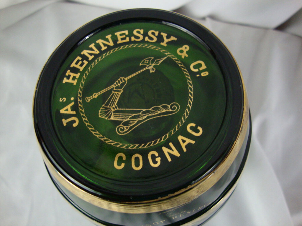 Vintage Hennessy VSOP Reserve Cognac Green Glass Empty Barrel