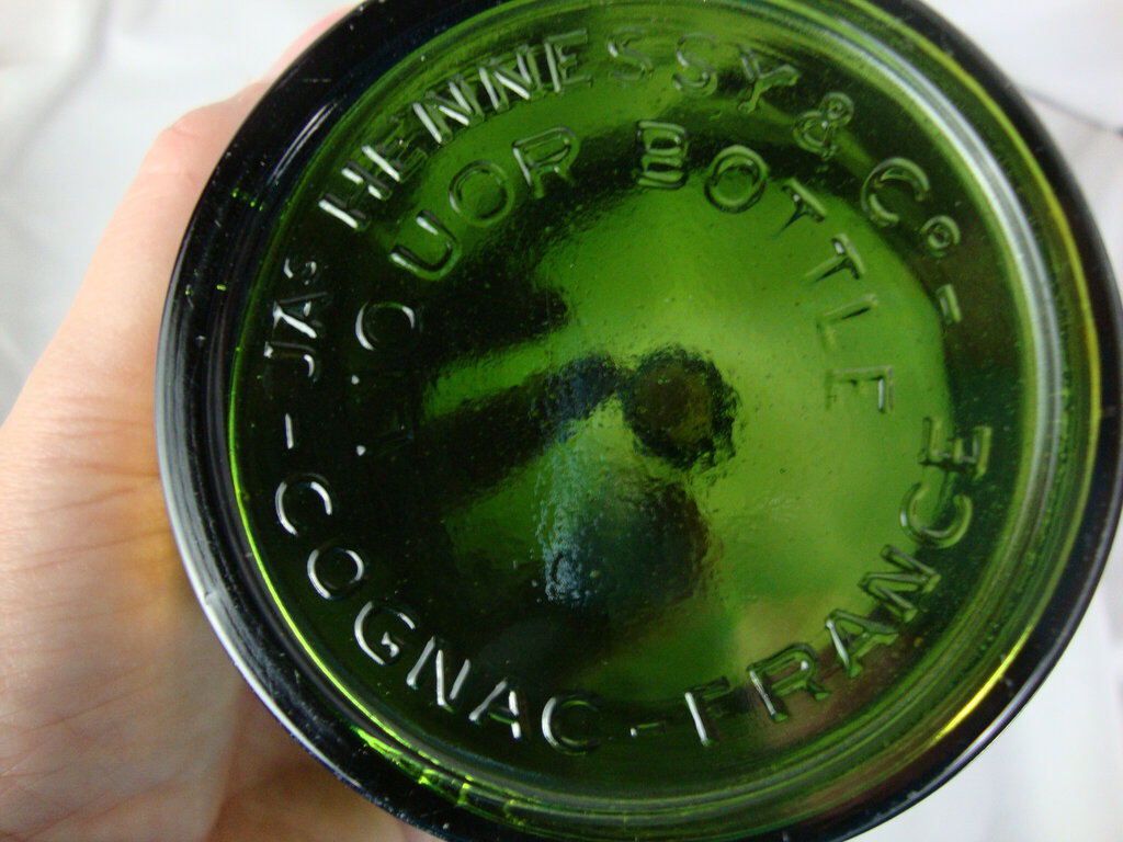 Vintage Hennessy VSOP Reserve Cognac Green Glass Empty Barrel